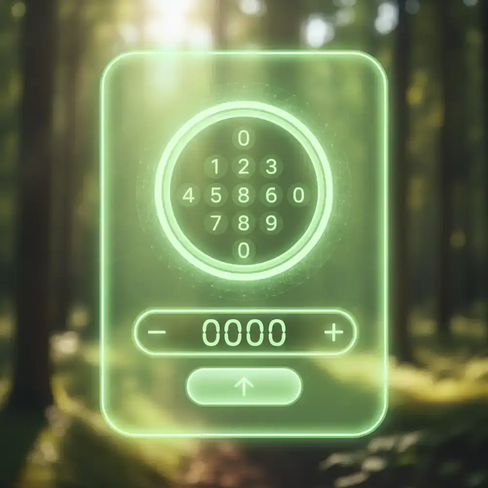 Interface de entrada de palpites do jogo com um campo numérico central