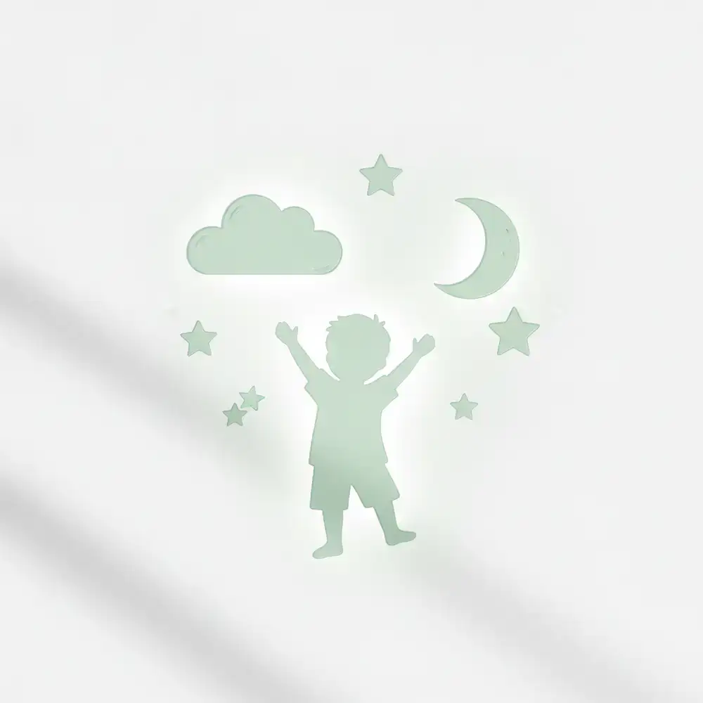 Ilustração silhueta do modo infantil